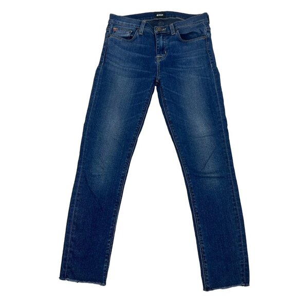 Hudson‎ Jeans Colette Mid Rise Raw Hem Cropped Skinny Ankle Pants Size 26 - Picture 2 of 8